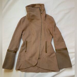 Mackage Wool and Leather Tan Jacket
